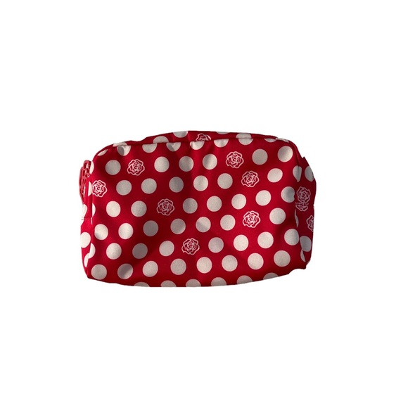 Lancome Handbags - ✨ 3/$15 Unused Pink Polkadot & Flower Lancôme Toiletries/Makeup Bag